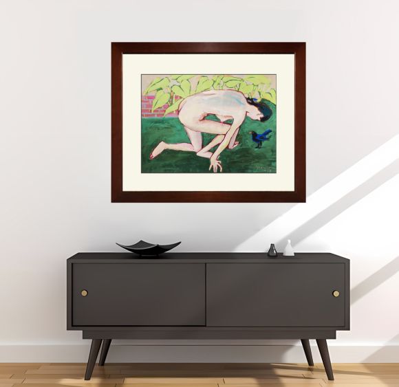 Nude with bird - Đoàn Hồng