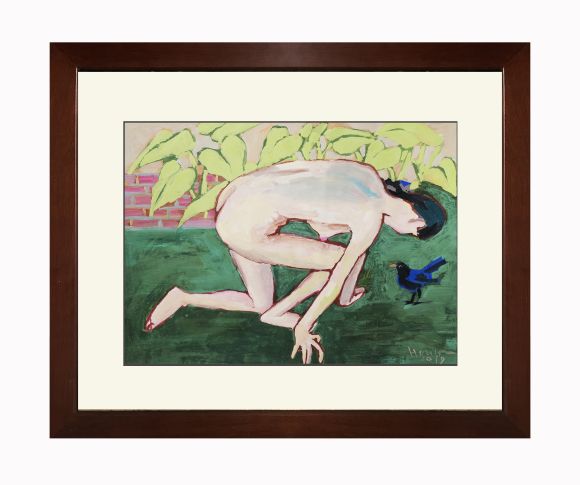 Nude with bird - Đoàn Hồng