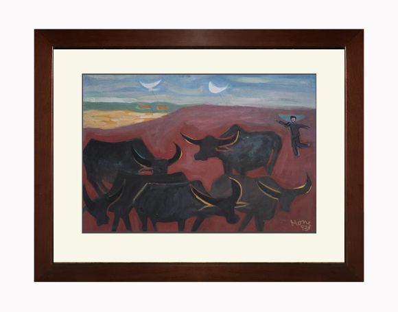 Herding buffalo - Đoàn Hồng