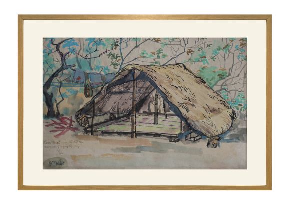 Scene of our army's tents during the days of fighting the Americans - Nguyễn Sĩ Thiết 