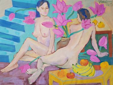 Khỏa thân với hoa sen - Đoàn Hồng