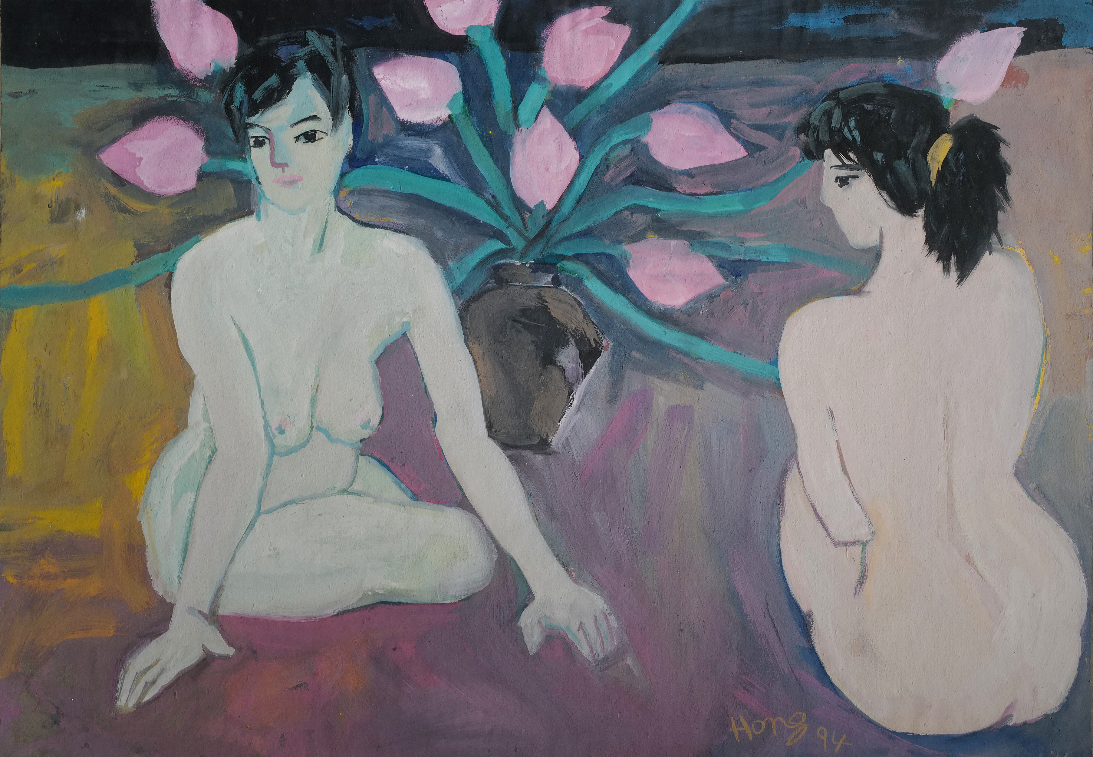 Khỏa thân với hoa sen - Đoàn Hồng