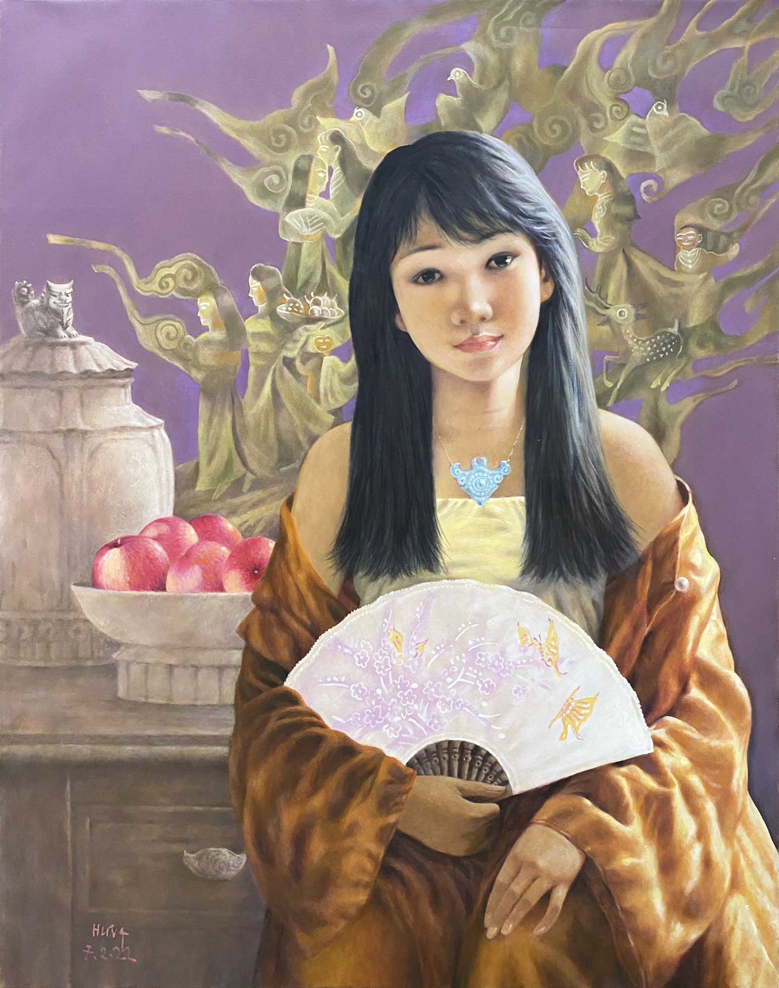Cô gái với chiếc quạt trắng - Nghiêm Xuân Hưng